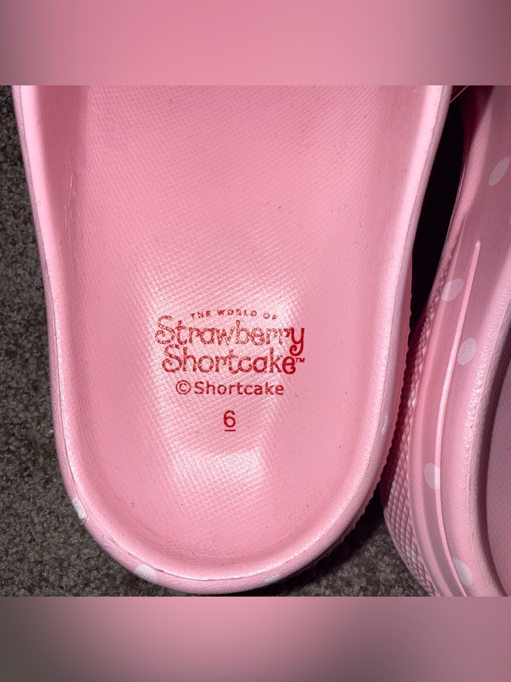 Strawberry Shortcake Womens Double Strap Platform Sandals sz 6 8 9 ✨ - Picture 4 of 4